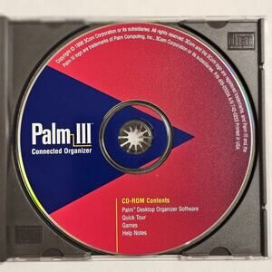 Palm IIIe Connected Organizer Software Driver Installation CD-ROM